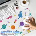 thumbnail image 4 of Long Mouse Pads for Desk,White Dinosaurs Space Pattern Desk Mats on Top Of Desks, Desk Mouse Pad Extra Large with 3mm Non-Slip Base and Stitched Edge for Gaming,Office,Work,Home 31.5"x11.8", 4 of 6