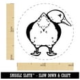 thumbnail image 2 of Fluffy Duck Butt Looking Behind Self-Inking Rubber Stamp Ink Stamper - Blue Ink - Medium 1 Inch, 2 of 7