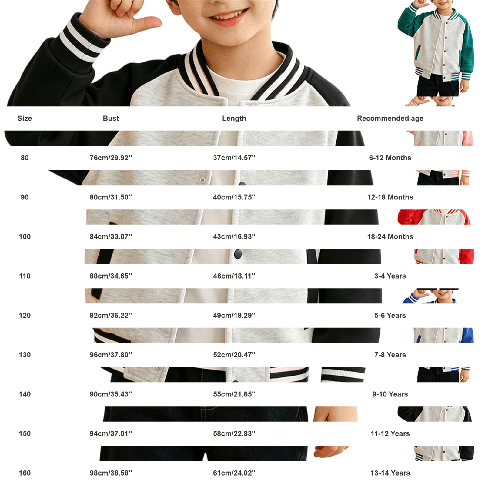 Boys Girls Retro Baseball Bomber Jacket Kids Classic Color Block Varsity Jackets Stand Collar Button Front Outerwear Coats
