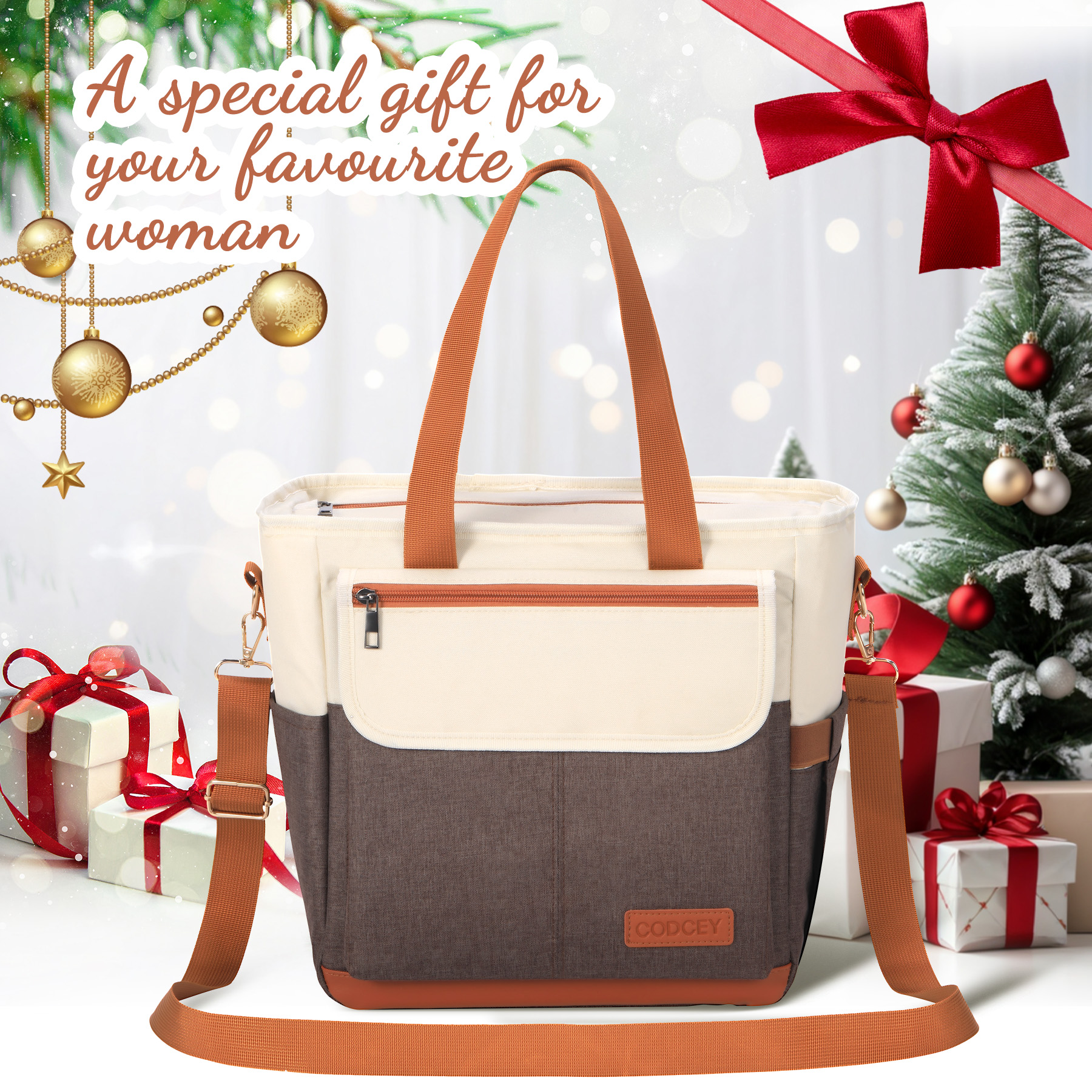 CODCEY Insulated Oxford Reusable Lunch Bags Women