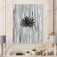 thumbnail image 2 of Designart 'Black and White Striped Under Tropical Leaf III' Modern Framed Canvas Wall Art Print, 2 of 5