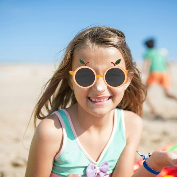 Raindrops  4 Pcs Decorative Party Glasses Orange Child Woman