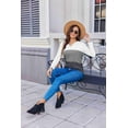 thumbnail image 3 of Zeagoo Long Sleeve Tops for Women Waffle Knit Shirts Casual V Neck Tunics Color Block T Shirts Fall Tunic, 3 of 9