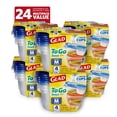 thumbnail image 1 of Recipientes de almacenamiento de alimentos Glad To Go, tamaño mediano, 700 ml, paquete de 6, 1 of 5