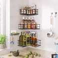 thumbnail image 3 of 6 Pack Shower Caddy, Strong Adhesive Shower Organizer Shelf with Hooks. Rustproof Wall-Mounted Shower Shelves for Kitchen, Dorm and Bathroom Organizer. No Drilling (Black), 3 of 8