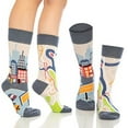 thumbnail image 7 of BAMBOOVEN Men & Women Fun Dress Socks,Colorful Funny Novelty Cotton Socks (Medium,Coffee,6 Variety Pairs),Cotton Socks_989 1007, 7 of 7