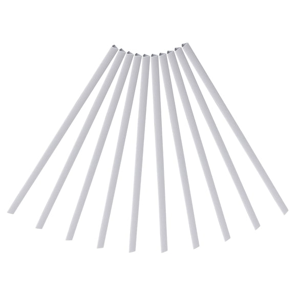 Uxcell 10mm Binding Bars, 10 Pcs Plastic Binding Bars Slide Grip 70 Sheets Capacity A4 Binding Bars, White