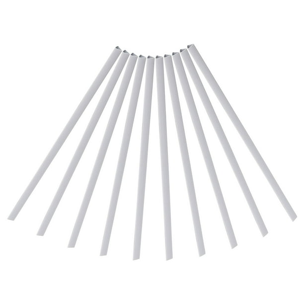 Barras de Encuadernación Uxcell de 10 mm, 10 Pcs Barras de Encuadernación de Plástico con Agarre Deslizante, Capacidad de 70 Hojas, Barras de Encuadernación A4, Blancas