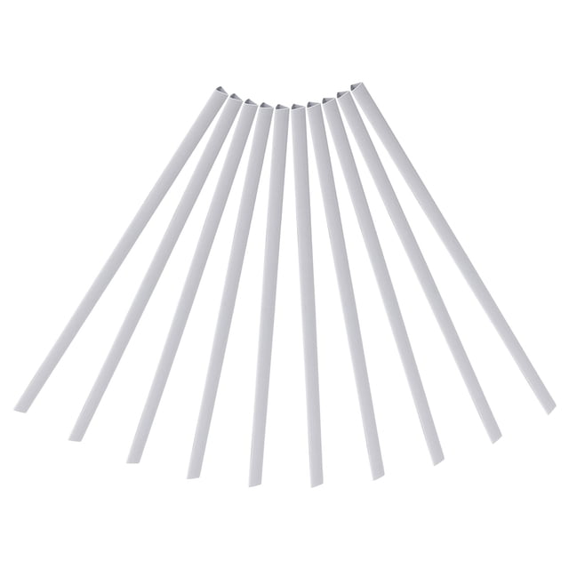 Barras de Encuadernación Uxcell de 10 mm, 10 Pcs Barras de Encuadernación de Plástico con Agarre Deslizante, Capacidad de 70 Hojas, Barras de Encuadernación A4, Blancas
