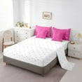 thumbnail image 3 of YST 7-Piece Girls Pink Snowflake Bedding Set, Winter Theme, King, 3 of 4