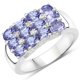 thumbnail image 1 of 2.07 Carat Genuine Tanzanite and White Diamond .925 Sterling Silver Ring QJ Model, 1 of 3