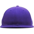 thumbnail image 2 of Solid Flat Brim Bill Fitted Baseball Cap, 2 of 6