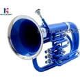 thumbnail image 4 of Brass Bb Euphonium 3 Valve - Blue Shade Musical Instrument, 4 of 5