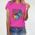 thumbnail image 2 of Womens Summer Tops 2026 Spring Short Sleeve Casual Trendy Tees Crew Neck 90's Print Vacation T Shirts, 2 of 4