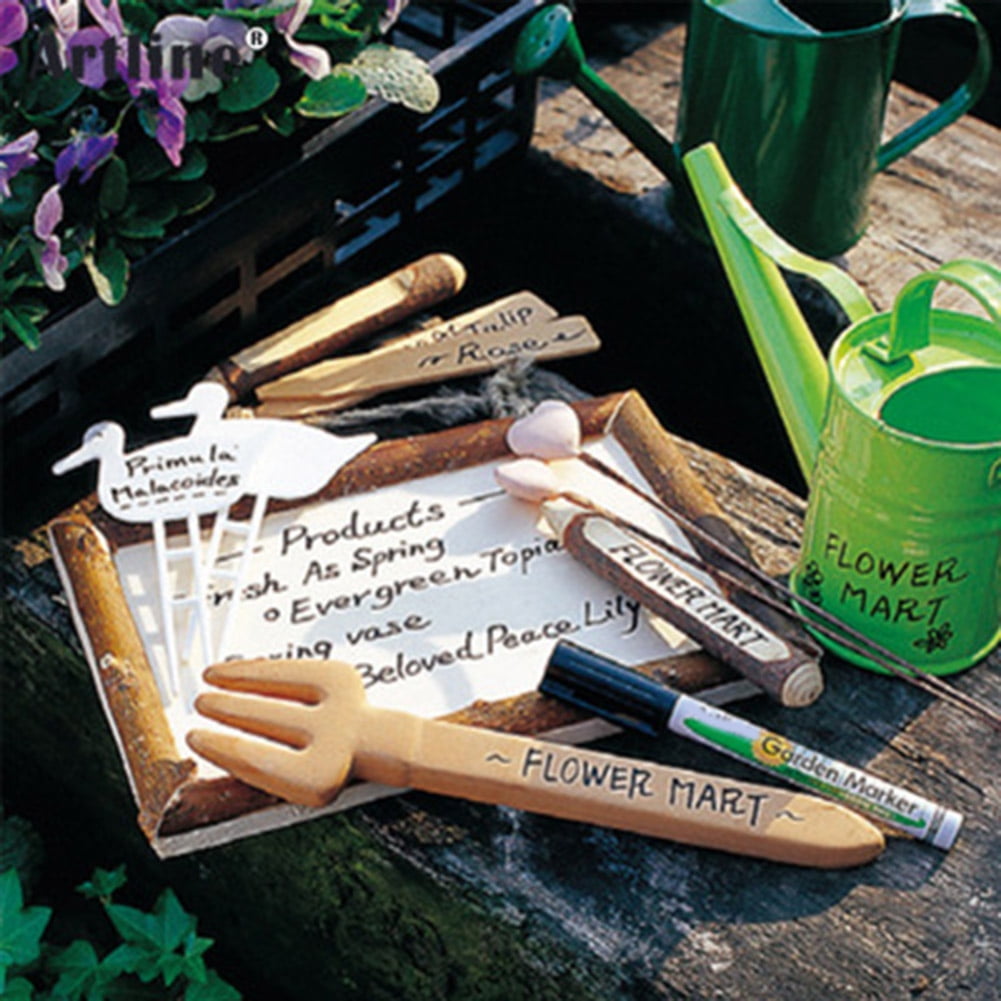 Fashion New Garden Marker Pen Waterproof Black Ink Token Pen Garden Plant  Labeling Stationery School Office Gadget