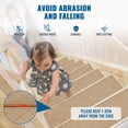 thumbnail image 4 of ENERFACE Non-Slip Carpet Stair Treads for Wooden Steps – 8" x 30" Reusable Adhesive Stair Rugs for Kids, Seniors & Pets, Indoor Polyester Surface with TPR Backing, Khaki, 4 of 7