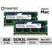 Timetec Hynix IC 8GB KIT(2x4GB) Compatible for Apple DDR3L 1600MHz PC3L-12800 for Early/Mid/Late 2011, Mid/Late 2012, Early/Late 2013, Late 2014, Late 2015 MacBook Pro, iMac, Mac Mini (8GB KIT(2x4GB))