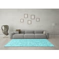 thumbnail image 3 of Ahgly Company Indoor Rectangle Oriental Light Blue Industrial Area Rugs, 2' x 4', 3 of 4