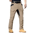 thumbnail image 2 of WTOBBY Men's Tactical Outdoor Work Pants, Waterproof Wear-Resistant Multi-Pocket Trousers for Fishing and Camping, Durable,Khaki S, 2 of 6