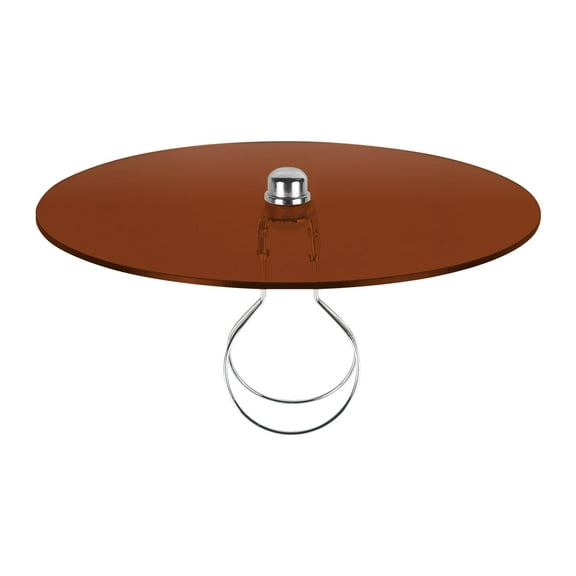 Kiven 6.7 in Round Diffuser Shade with Clip Adapter, Round Clear Acrylic Lamp Shade Diffusers for Pendants Light Table Lamp, Fits 7-9" Openings, Brown, 1 Pack