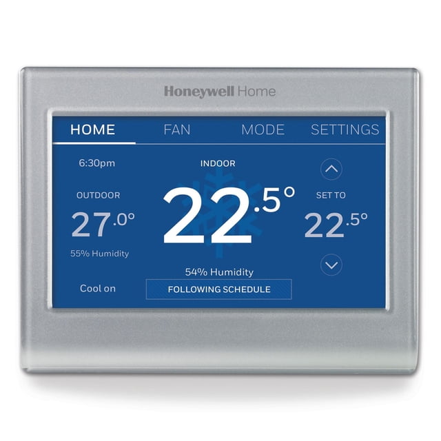 Thermostat programmable 7 jours à écran tactile couleur Wi-Fi intelligent Honeywell Home RTH9585WF