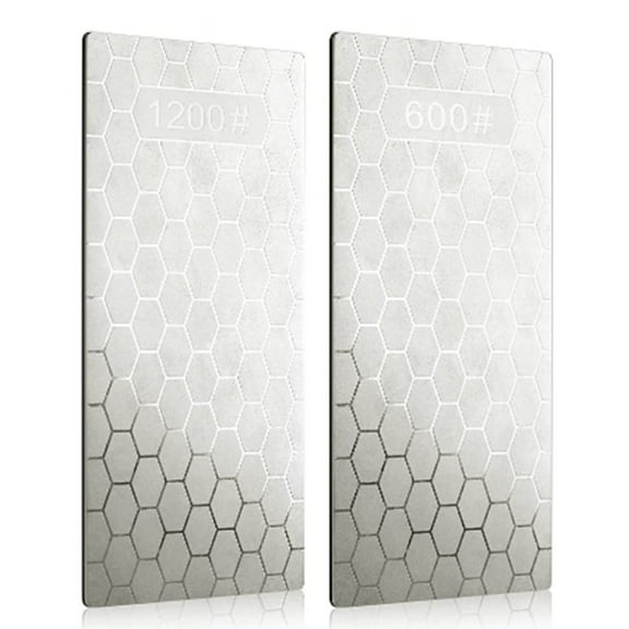 2PCS Diamond Sharpening Stone, Whetstone Honeycomb Diamond Sharpener Plate with Non- Base(600/1200 Grit)