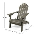 thumbnail image 2 of Cytheria Acacia Wood Outdoor Foldable Adirondack Chairs, Set of 2, Gray, 2 of 3