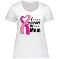 thumbnail image 3 of Inktastic Breast Cancer Awareness I Support My Mom with Pink Ribbon Women's Plus Size T-Shirt, 3 of 5