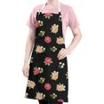 thumbnail image 5 of Pioneer Flower Floral Print Pattern Apron for Women and Men, Cotton Linen Waterproof with Pockets, Adjustable, 33x27 Inch for Kitchen, Gardening, BBQ, Salon, 5 of 6