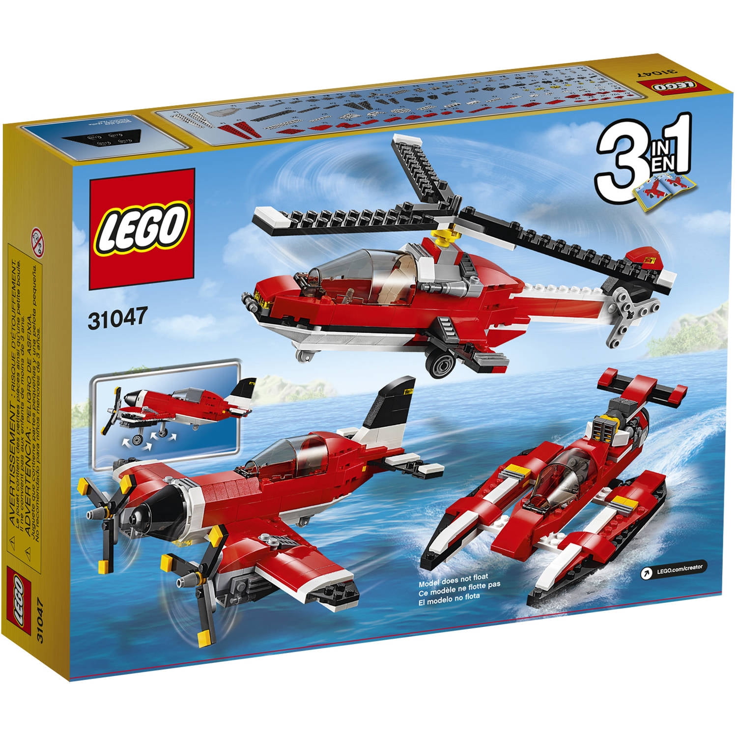 lego creator propeller plane 31047