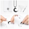 thumbnail image 3 of Moon Cremation Neckalce for Ashes for Women Men, Stainless Steel Memorial Lockets Keepsakes Jewelry for Ashes Pendant, 3 of 5