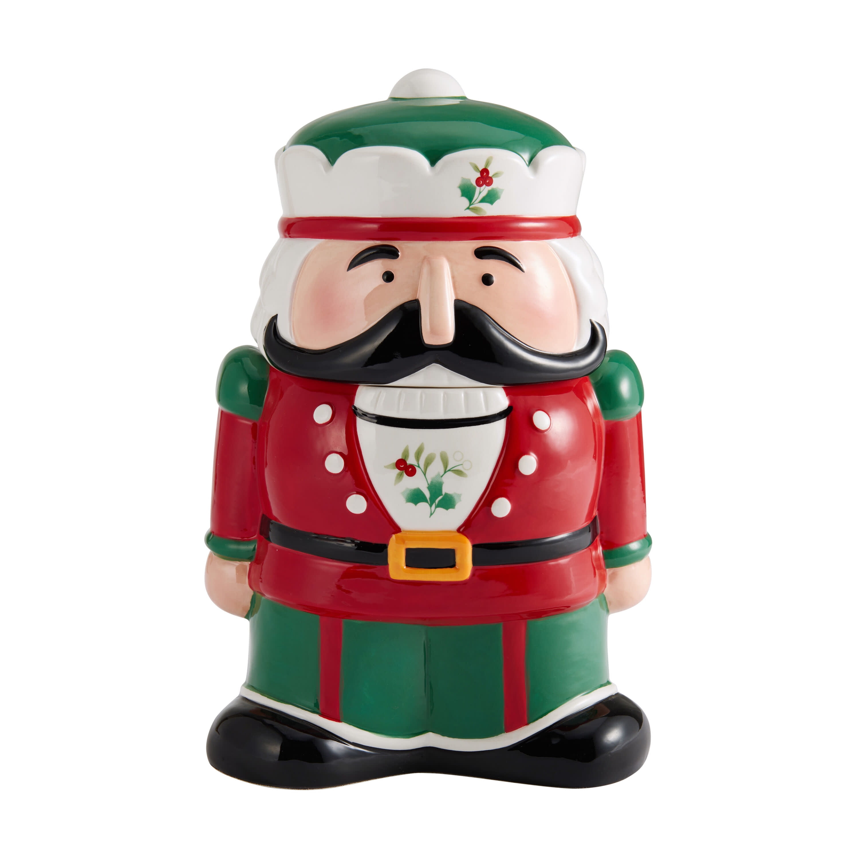 Pfaltzgraff Winterberry 10Inch Nutcracker Cookie Jar