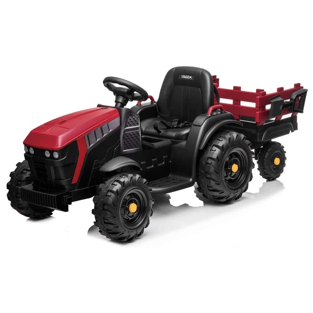 enyopro Kids Electric Tractor with Trailer, 12V Power Children Ride On
