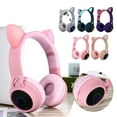 thumbnail image 5 of Wireless Cat Ear Headphones, Foldable On-Ear Stereo Wireless Headset,Over-The-Ear Gaming Bluetooth Headphones,HD mic,RGB Lighting,Bluetooth 5.0 Compatible with Smartphones PC Tablet, 5 of 5