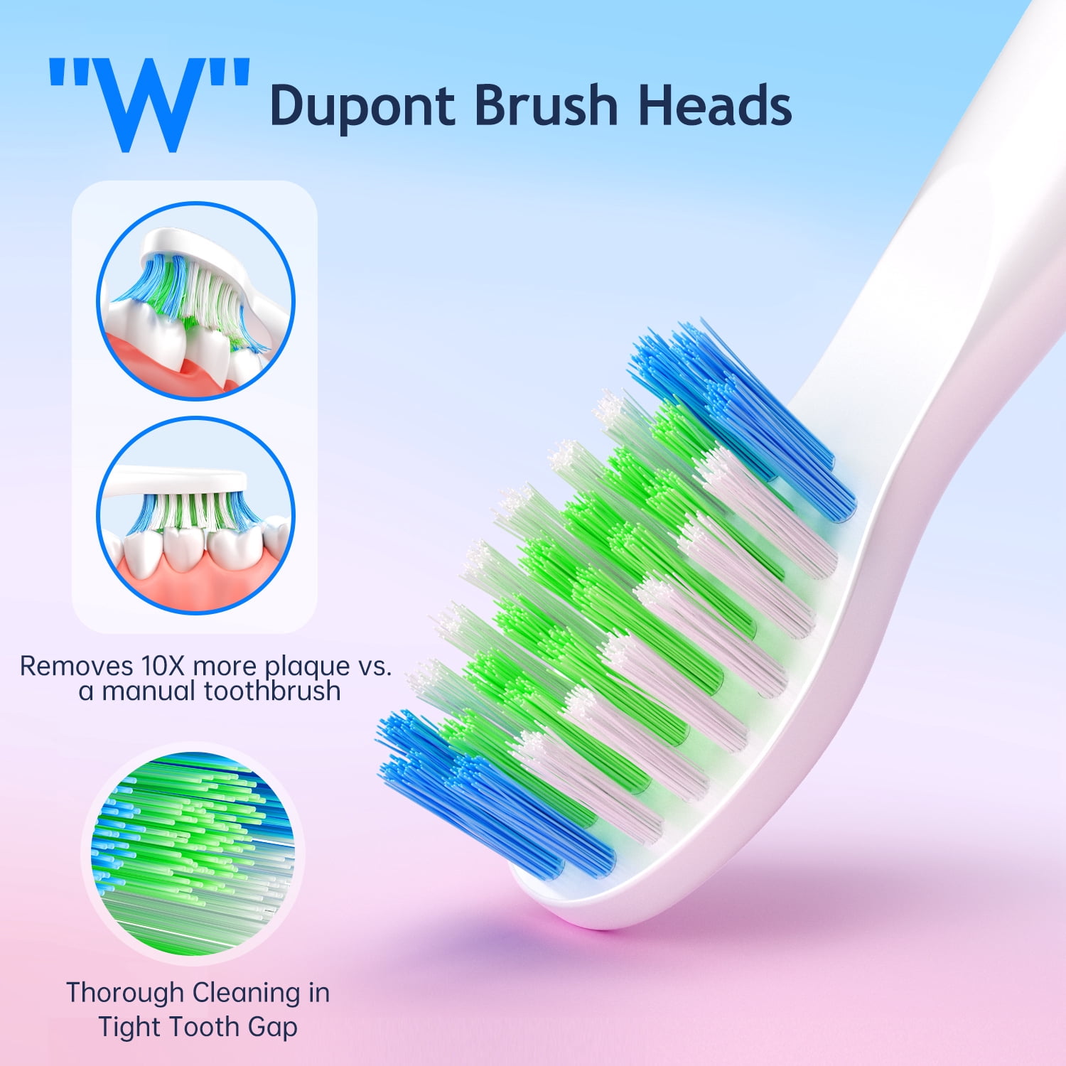 Fairywill Electric Toothbrush for Adults,Dual Pack with Travel Case 60 Day Battery Sonic Toothbrush,47,000 VPM 5 Modes IPX7 Waterproof 8 Brush Heads for Couples Family,Black & Pink