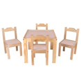 thumbnail image 1 of Set comedor de madera barnizada para niños Duduk rosa Duduk COM-PIL, 1 of 2