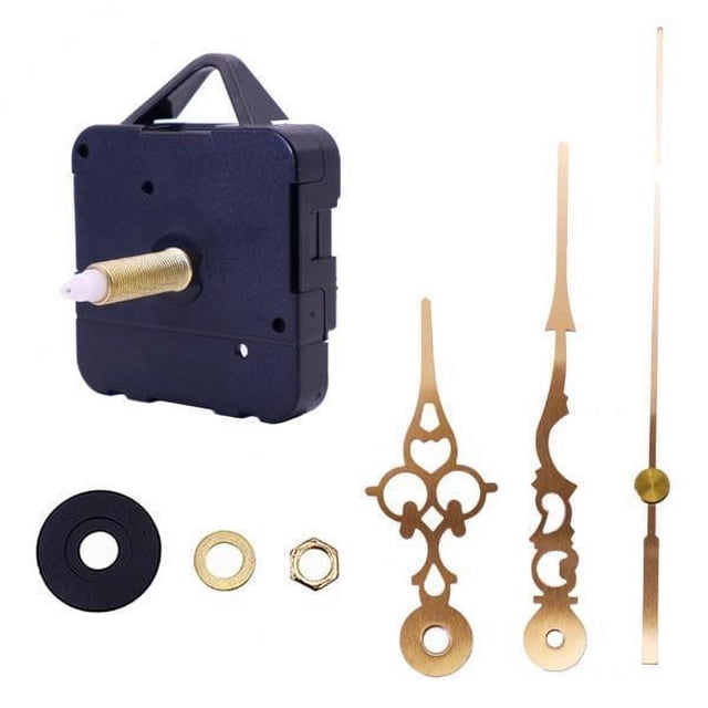 Paquete de 5 a 20 unidades de mecanismos de movimiento de reloj con husillo largo de metal para bricolaje. 5 piezas