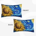 thumbnail image 4 of Fotbe Whimsical Sunflowers Night Sky Pillow Cases - Envelope Closure - Luxury, Extra Soft, Cooling Pillow Covers - Wrinkle, Fade, Stain Resistant-14"x20", 4 of 8