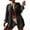Black, variant on Swimsuit Coverup for Women Sheer Mesh Lightweight Long Sleeve Lapel Collar Open Front Cardigans Beach Cover Up