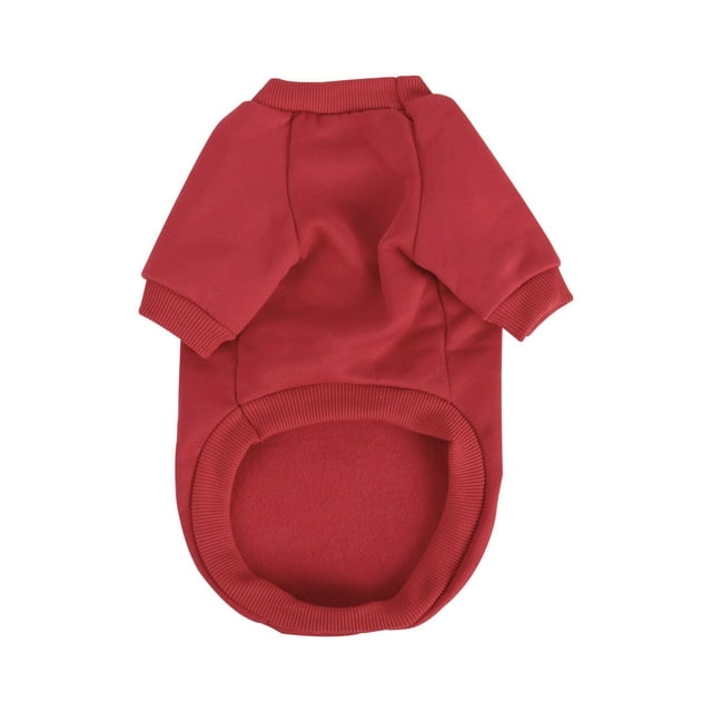 Sudadera de algodón para perros Ropa de invierno/otoño Forro de felpa Abrigo cálido Rojo XL