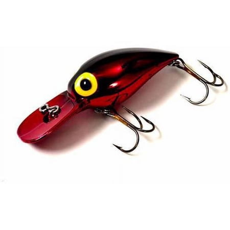 Brad s Wee Wigglers Crank Bait Metallic Red Black Back