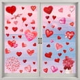 thumbnail image 6 of 9 Sheets Valentines Day Window Clings Valentines Day Decoration Watercolor Heart Shaped Double Sided Window Decals for Home Wedding Anniversary Party Office Decoration, 6 of 6