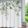 thumbnail image 2 of Shower Curtain,Shower Curtains for Bathroom Sage Green Eucalyptus Shower Curtains Watercolor Plant Green Leaf Shower Curtain Sets Plants Leaves Bathroom Shower Curtain 72"W x 72"L with Hooks, 2 of 6