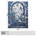 thumbnail image 4 of Nawypu Throw Blanket Blue and White Tile with Birds and Small Flower Throw Blanket Super Soft Warm Throw Flannel Blanket Blue and White Porcelain Style Flannel Blanket, 4 of 6
