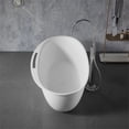 thumbnail image 5 of Clovis 63x33.5" Solid Surface Transitional Resin Freestanding Bathtub in White, 5 of 7