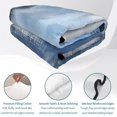 thumbnail image 4 of Twin XL Quilt Set 68''x98'', Navy Blue Ombre Lightweight Summer Bedspread Coverlet Set with 2 Pillow Shams, Modern Oil Painting Geometric Breathable All Season Quilt Bedding for Dorm/Guest Room, 4 of 9