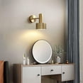 thumbnail image 4 of Aplique de pared interior E27 dorado moderno - Lámpara de pared creativa - Brazo oscilante ajustable con pantalla para dormitorio, pasillo, escalera - Estilo industrial simple, 4 of 5