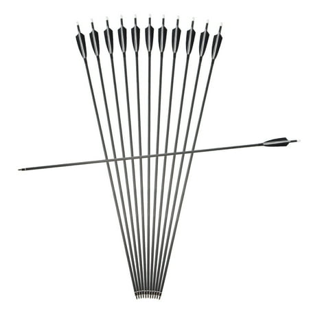 SHARROW Archery 34 Turkey Feather Carbon Arrows Spine 500 12 Pack