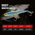 thumbnail image 4 of Multicolor Useful Tackle Outdoor Winter Fishing Minnow Lures Fish Hooks Sinking Pencil Sinking Minnow Baits COLOR C, 4 of 8