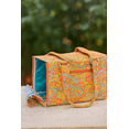 thumbnail image 3 of Carrera 100% Cotton Quilted Paisley Travel Tote Small Pet Carrier Bag, 9.5" x 14", 3 of 6